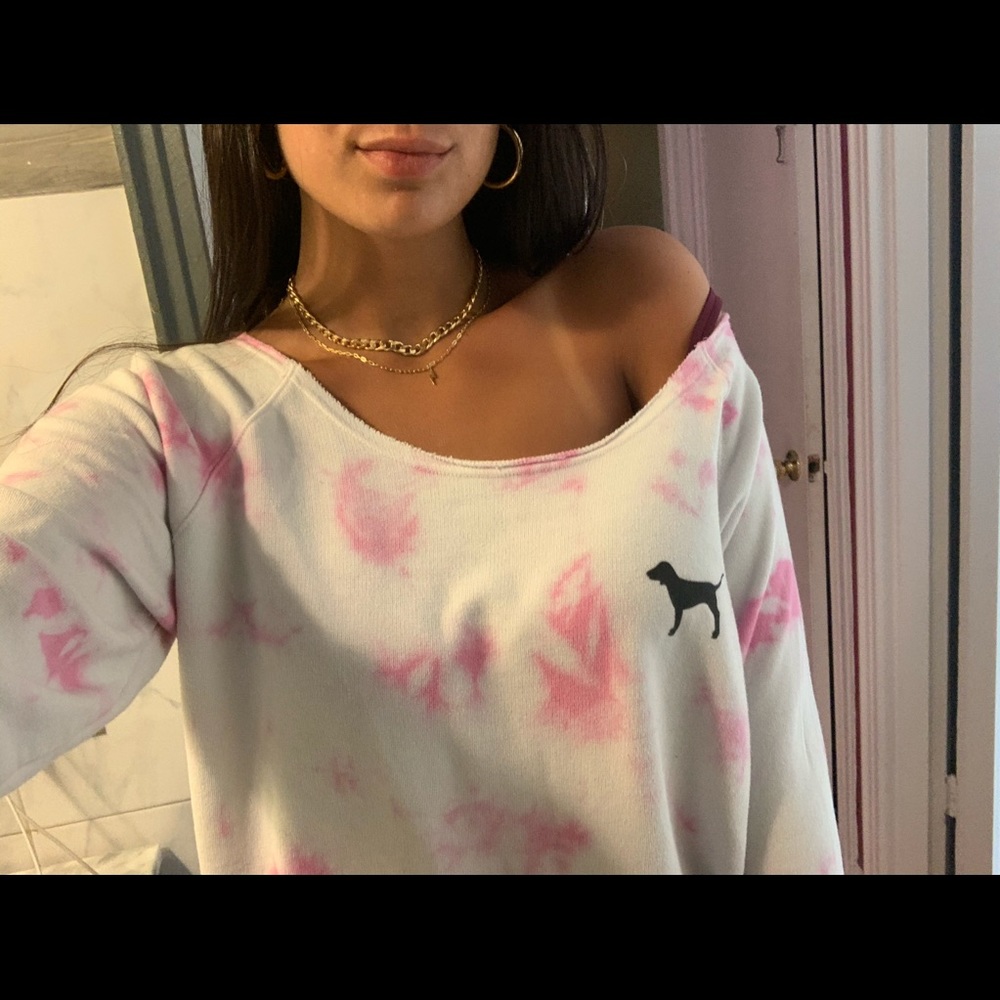 PINK tie dye sweatshirt